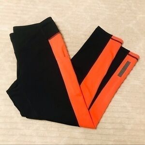 Lucy Activewear Black Coral Compression Tights SM